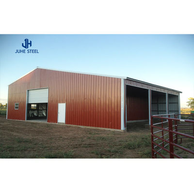รวดเร็วติดตั้ง Prefabricated สวนม้า ออกแบบ บ้านเหล็กผสมสําหรับอาคารฟาร์ม