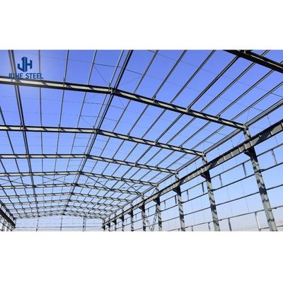 เหล็กเบา Q355 Q235 กรอบ Prefab โครงสร้างเหล็ก Hangar สําหรับโกดัง โรงงานบ้าน