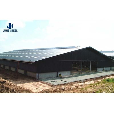 บ้านกรอบสแตนเลสแบบเตรียมพร้อมตามมาตรฐาน ASTM สําหรับการก่อสร้างโรงวัว