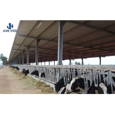 บ้านกรอบสแตนเลสแบบเตรียมพร้อมตามมาตรฐาน ASTM สําหรับการก่อสร้างโรงวัว