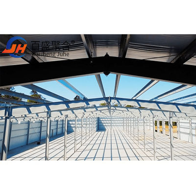 โรงงานเหล็ก กันลม ระยะยาว Prefab Space โครงสร้างเหล็กสําหรับการผลิต