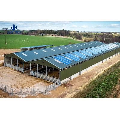 บริการปั่นตามความต้องการ โครงสร้างเหล็ก Prefab โครงสร้างเหล็ก ที่พักสัตว์