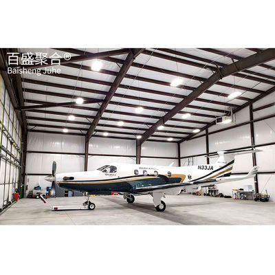Prefab Steel Workshop Q235/Q345B Grade SS400 สถานก่อสร้าง โกดัง Hangar Buildings
