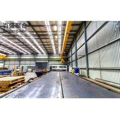 โครงการคลังสินค้าโลหะ Prefabricated แบบแข็ง H-รูปแบบเหล็ก