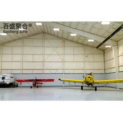 โครงสร้างเหล็กแบบ H แบบเหล็กแบบเหล็ก โมดูล เครื่องบิน Hangar อาคารโกดัง