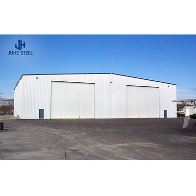 รถจอดรถ Prefabricated สําหรับ Mental Steel Structure Tent Hangar Aircraft 2023 ประตูเลื่อน