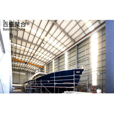 อาคาร Prefab โรงงานโครงสร้างเหล็กเบาที่มีโครงสร้างหลักเหล็กทรง H