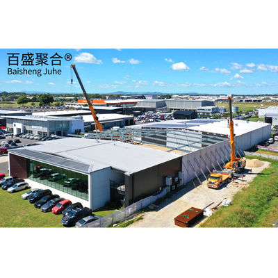 อาคารอุตสาหกรรม โลหะ Prefabricated การก่อสร้างที่มีรูปร่าง H แขวงเหล็ก