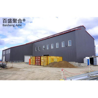 อาคารอุตสาหกรรม โลหะ Prefabricated การก่อสร้างที่มีรูปร่าง H แขวงเหล็ก