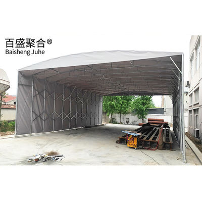 Customisable Carport Tunnel and Garage Tent with Push Pull Retractable Design สถานที่ที่ใช้งานในโรงรถ