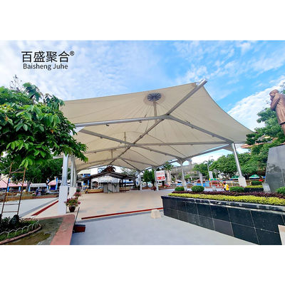 800-1300GSM เนื้อผ้าเคลือบ PVC ผนังสถาปัตยกรรม ผนังยืด องค์ประกอบเงา