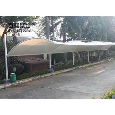 โมเดิร์น โฟเลสเบิ้ล กันน้ํา กันลม PVDF PTFE โครงสร้าง Membrane Carports การออกแบบเต็นท์