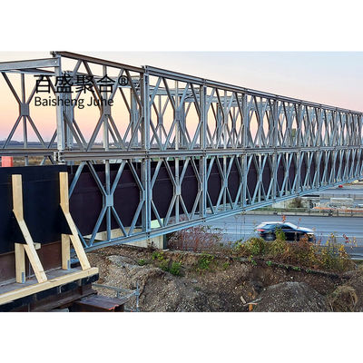 ภาระ HS15-HS25 สแตนเลส สะพานกรอบกรอบสแตนเลส โมดูลาร์ Prefab พกพา ZB200 สแตนเลสโครงสร้าง สะพาน