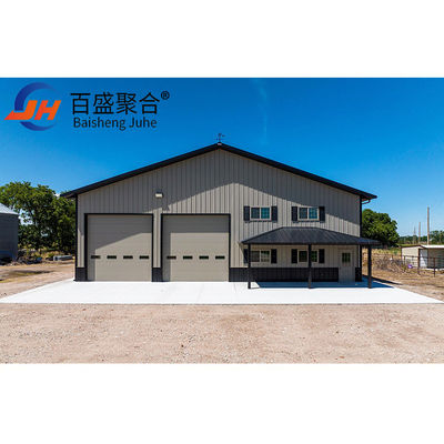 ASTM Standard Customized Small Space Frame Prefab Light Weight Steel Structure Garage สถานที่รถรับจ้าง