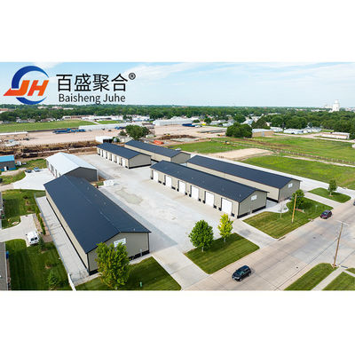 โครงสร้างสแตนเลสขนาดเบาแบบ Prefab สร้างโรงรถสําหรับความต้องการในการก่อสร้าง