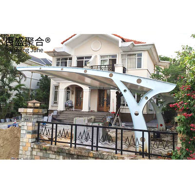 PVDF/PTFE Sail Finishing โครงสร้างเหล็ก 10x20 โลหะ