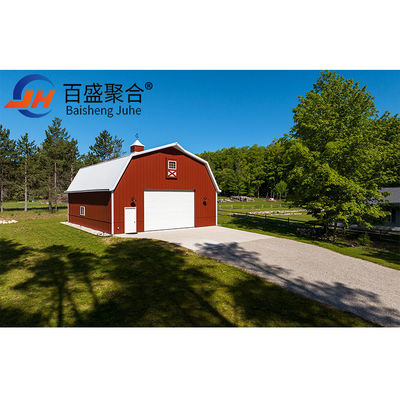 โครงสร้างเหล็กที่สามารถปรับแต่งได้ Prefab โครงการบรรจุท่อโลหะสําหรับโรงรถขนาดใหญ่