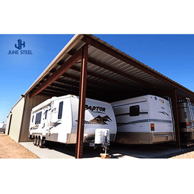 โครงสร้างสแตนเลส Prefab Mmetal Garage Shed With Purlin C.Z รูปทรงช่องเหล็ก