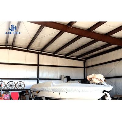 โครงสร้างสแตนเลส Prefab Mmetal Garage Shed With Purlin C.Z รูปทรงช่องเหล็ก