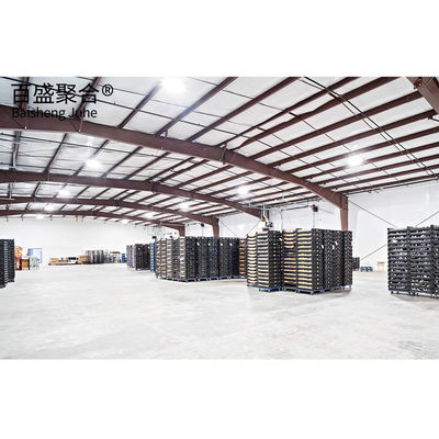 Prefabricated Steel Structure Warehouse with Punching Processing Service มาตรฐาน GB