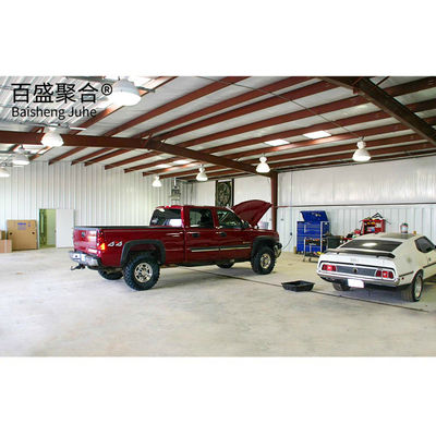 Q235B/Q345B โครงสร้างสแตนเลสคาร์บอนต่ํา โรงรถเก็บของสําหรับโรงรถโลหะ Prefab