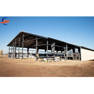 โกดังโครงสร้างเหล็กสําหรับ CE/ISO9001 รับรองส่วนคงที่ Light Frame Design