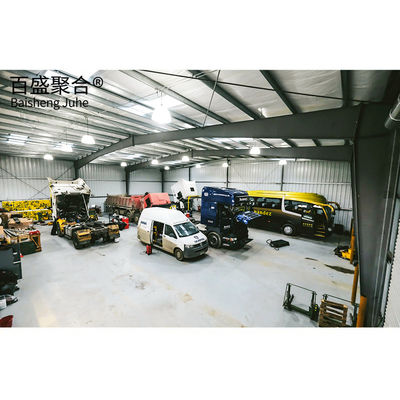 2 คัน Prefab โลหะโรงรถ Q235 Q355B Q235 Q235B Q345 เกรด