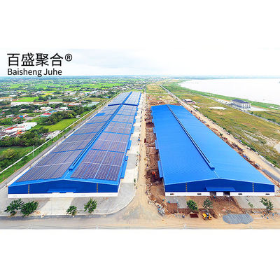 Q235B Q345B เหล็กคาร์บอนต่ํา กรอบเหล็กหลายชั้น โครงสร้าง โกดังเหล็ก Prefab