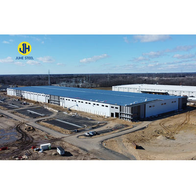 อายุความเหนื่อยนาน โครงสร้างเหล็ก Prefab Farm Storage โลหะ คลังสินค้า อาคารชุด Canopy Frame Space